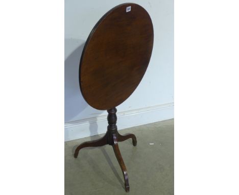 A Georgian mahogany tilt top tripod table - Diameter 55 cm 