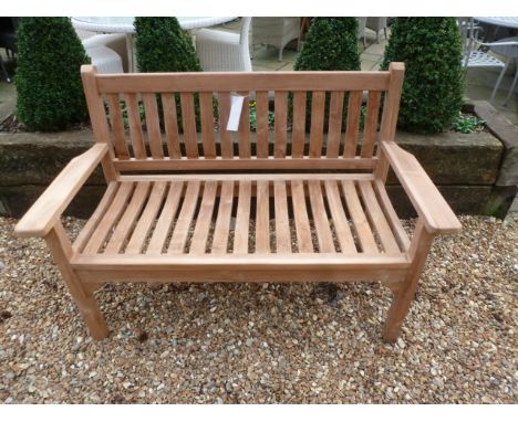 A Bramblecrest teak bench - 130cm wide