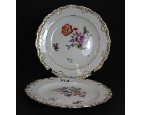 2 Meissen plates circa 1900 Dia 22cm