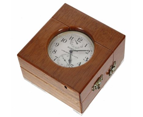 Small American two day marine chronometer, the 2.5" silvered dial signed Hamilton, Lancaster PA., U.S.A., with subsidiary sta