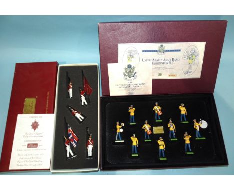 Britains, 43154 The Coldstream Regiment of Foot Guards no.477 of 750 and no.5391 The United States Army Band no.607/5000, (bo