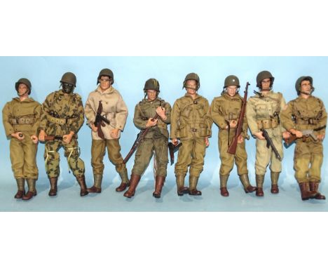 21st Century Toys, 1:6-scale figures, eight US Army figures with assorted equipment, etc, (a/f), (8). 