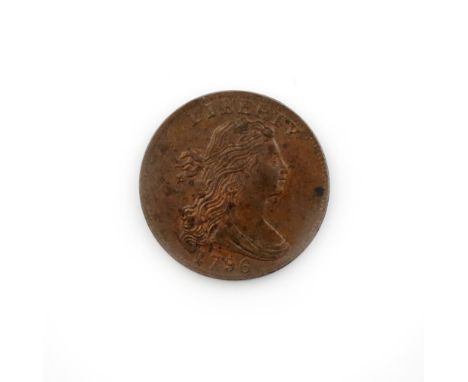 United States of America, Cent, 1796, Draped Bust variety, reverse of 1795, the draped bust right, hair tied back and flowing