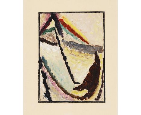 Alexej von Jawlensky     1864 Torschok - 1941 Wiesbaden Meditation N. 29. 1934. Öl auf leinenstrukturiertem Papier, auf Karto