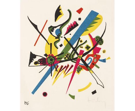 Wassily Kandinsky     1866 Moskau - 1944 Neuilly-sur-Seine Kleine Welten I. 1922. Farblithografie.  Signiert. Im Stein monogr