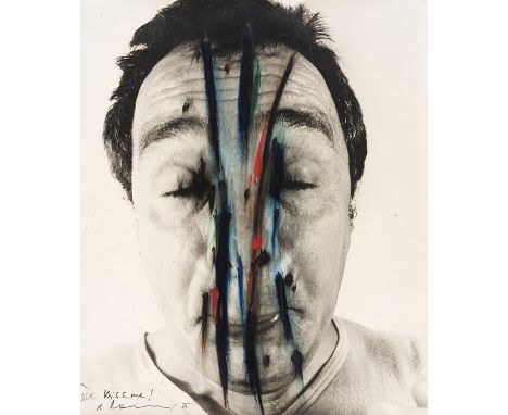 Arnulf Rainer     1929 Baden bei Wien - lebt und arbeitet in Wien Don't kiss me. 1971. Mischtechnik über Fotografie.  Links u