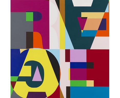 Heimo Zobernig     1958 Mauthen, Kärnten - lebt und arbeitet in Wien Untitled. 2011. Acryl auf Leinwand.  Verso signiert, dat