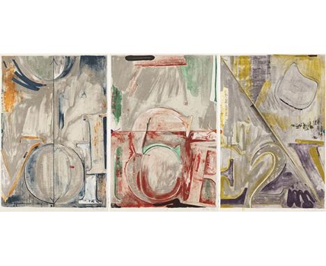 Jasper Johns     1930 Augusta - lebt und arbeitet in New York Voice II. 1982. 3 Farblithografien.  ULAE 228. Eines signiert u