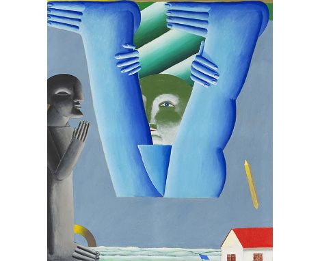 Horst Antes     1936 Heppenheim - lebt und arbeitet in Sicellino und Wolfartsweier Doppelbild (verkehrt), Himmel und Erde. 19