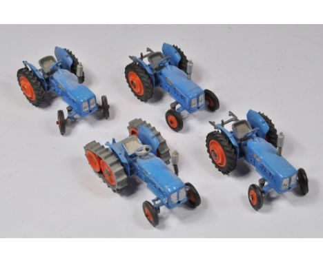 Fine selection of Corgi Toys Fordson Power Major Tractor Models. In need of a clean but otherwise generally NM. (4)