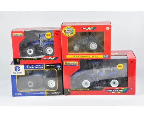 Britains Farm 1/32 Tractor Implement Selection including New Holland T6.175, NH T7050 Dealer Edition, NH TL80 plus NH T9.390.