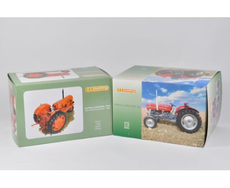 Universal Hobbies 1/16 Tractor Models including Nuffield Universal Four Tricycle plus Massey MF135. M in boxes. (2)