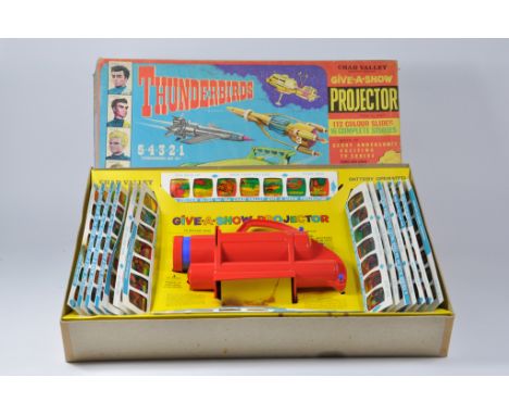 Chad Valley Give a Show Projector Thunderbirds Edition. Complete and E. Box is G to G+. 