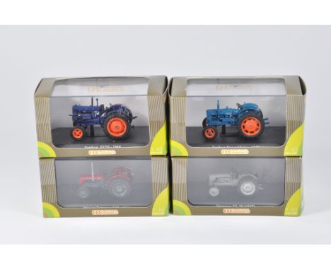 Universal Hobbies 1/43 Tractor Models including Fordson E27N, Fordson Power Major, MF35 and Ferguson TE20. M in Boxes. (4)