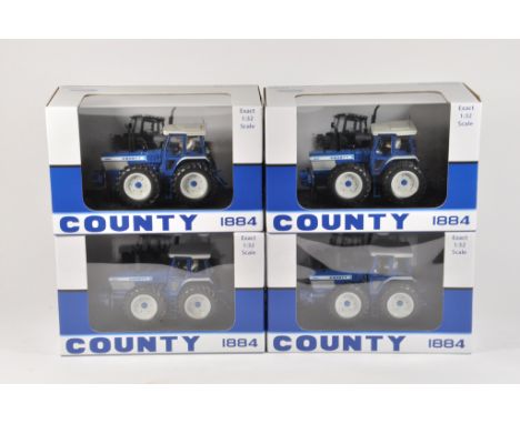 4 x County 1884 Limited Edition Tractor Models. M in boxes. (4)