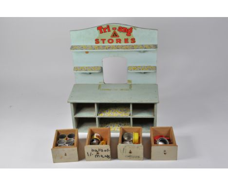 Triang Shop Store with Groceries etc. Vintage Toy is F+ to G. 