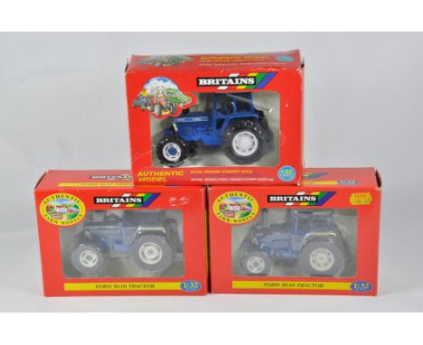 Britains Based 1/32 Farm Tractor Selection including Ford 7910, Ford 6610 and Ford 7610. Models are all one offs / unique wit