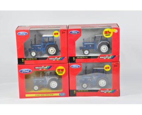 Britains Farm 1/32 Tractor Implement Selection including Ford 7600, Ford 7000, Ford 5000 and Ford 6600. M in E Boxes. (4)