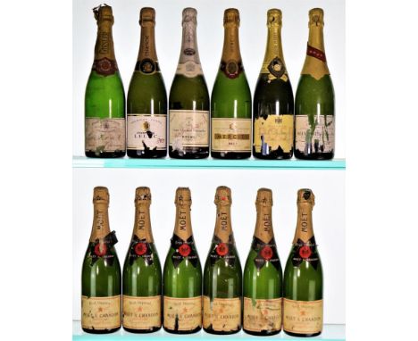 NV Mixed Champagne12x75cl These Champagnes  have all been stored since in a deep cellar in an Important House in Southern Eng