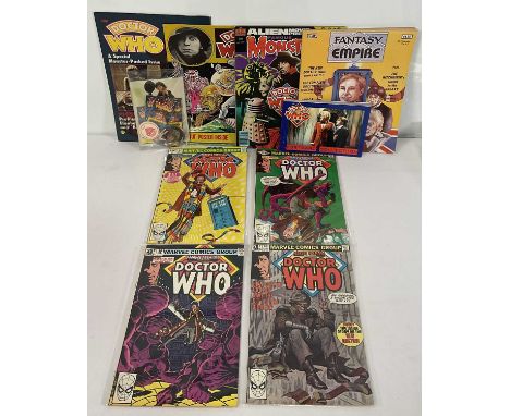 A collection of DR WHO Memorabilia including Marvel Premiere #57-60 (1980) which includes the first American comic book appea