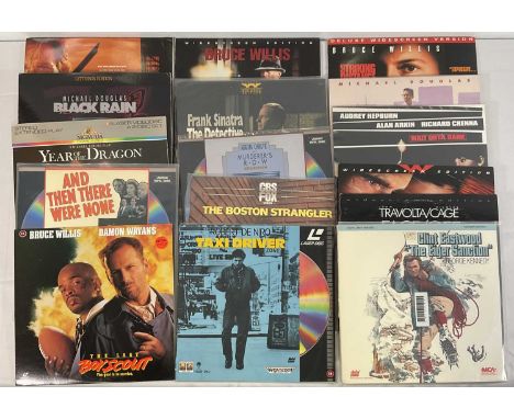 A collection of action and crime Laserdiscs to include: TAXI DRIVER (1973) 1993 re-release, THE BOSTON STRANGLER (1968) 1983 