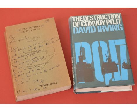 Irving (David), The Destruction of Convoy PQ.17, pre-publication proof copy in the original paper covers, 1968, the upper cov