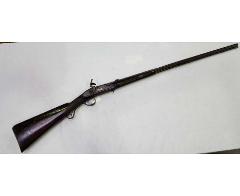 A rare late 18th early 19th century air-powered musket, by W. Parker, 233 Holborn, London, with 32 ¾ inch half-octagonal and 