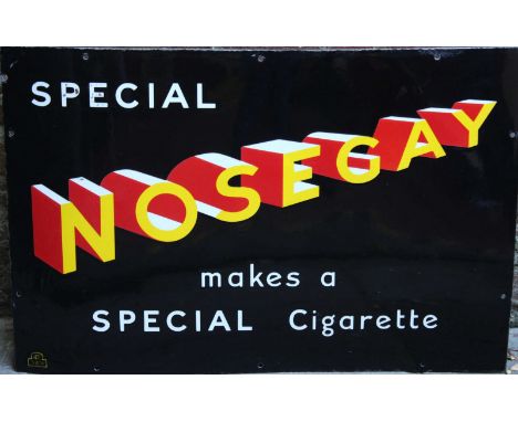 A large 'Special Nosegay - makes a special cigarette' enamel sign. 51 x 76 cm.