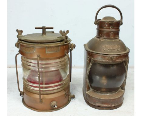 A ships Stern lantern and a ships Meteorite Not under Command lamp. (2)