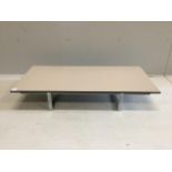 An Italian rectangular coffee table, width 120cm, depth 57cm, height 20cm