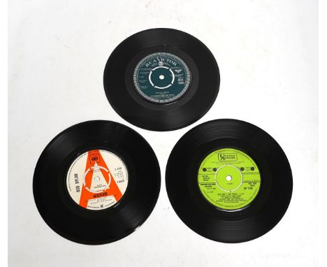 One hundred and thirty-six 7” singles, all with printed demo labels (some also with printed release date), record labels incl