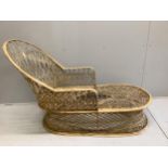A mid century Russell Woodard spun fibreglass day bed, length 160cm, depth 73cm, height 112cm