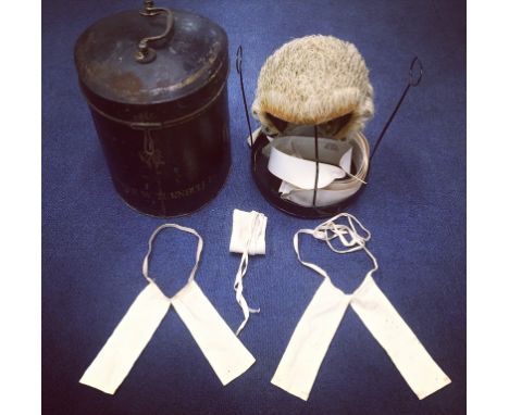 A Ravenscroft Barrister S Wig In A Fitted Tin Case Metal Cased Wig The Inside Of The Lid With Ed
