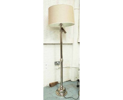 STANDARD LAMP, polished metal, 158cm H.