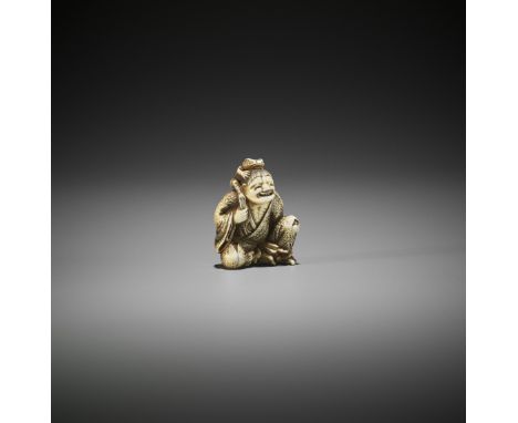 MASATOMO: AN IVORY NETSUKE OF GAMA SENNINBy Masatomo, signed MasatomoJapan, Osaka, first half of 19th century, Edo period (16