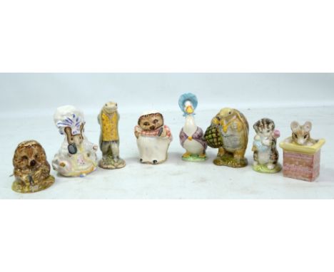 BESWICK; eight Beatrix Potter figures comprising 'Tom Thumb', 'Old Mr Pricklepin', 'Jemima Puddle-Duck', 'Sir Isaac Newton', 