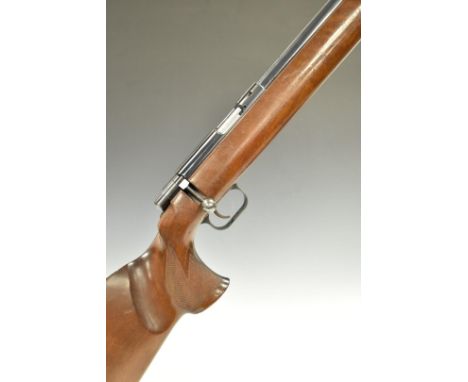 Anschutz model Match 54 .22 bolt-action target rifle with raised cheek piece, adjustable butt plate and trigger, chequered se