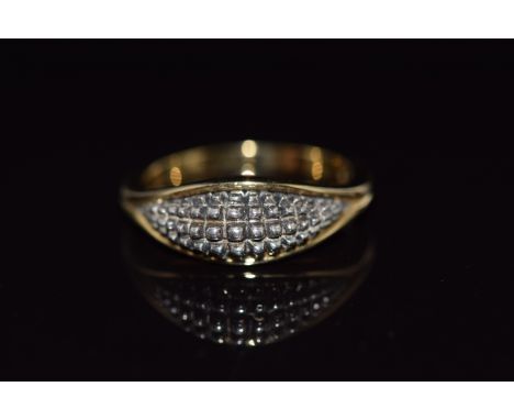 Georg Jensen silver gilt ring, 6.9g, size R
