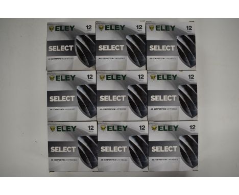 Two-hundred-and-fifty Eley Select 12 bore competition shotgun cartridges, all in original boxes.&nbsp;&nbsp;PLEASE NOTE THAT 