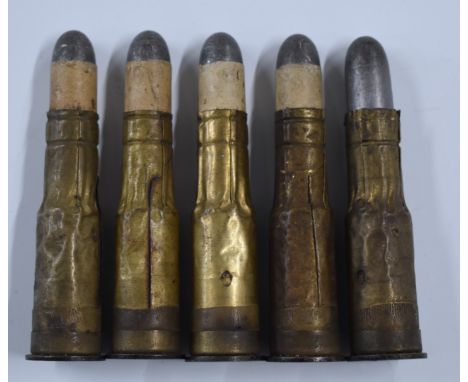 Five original .577/450 Martini-Henry rifle cartridges.&nbsp;&nbsp;PLEASE NOTE THAT A VALID RELEVANT FIREARMS/SHOTGUN CERTIFIC