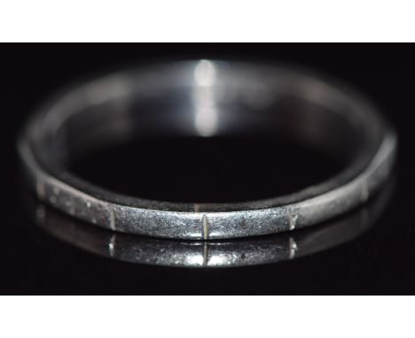 Art Deco platinum&nbsp;wedding band, 3.9g, size Q/R