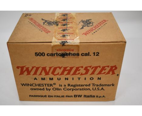 Five-hundred Winchester GB 12 bore shotgun cartridges, all in original boxes.  PLEASE NOTE THAT A VALID RELEVANT FIREARMS/SHO