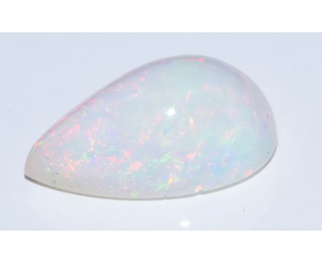 A loose pear cut opal cabochon measuring 9.28ct