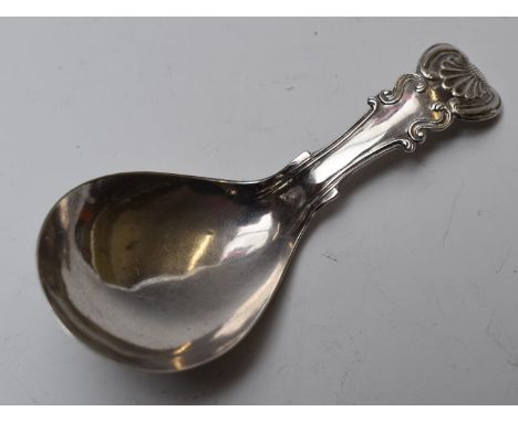 Georgian hallmarked silver King's pattern tea caddy spoon, Birmingham 1794, maker's mark rubbed, length 8.3cm, weight 5g