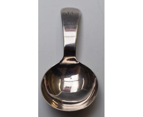 Georgian&nbsp;hallmarked silver tea caddy spoon, London 1812, maker Elizabeth Morley, length 7.5cm, weight 8g