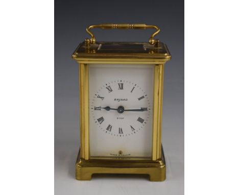A brass cased carriage clock marked Bayard to dial and Duverdrey and Bloquel to movement, H12cm