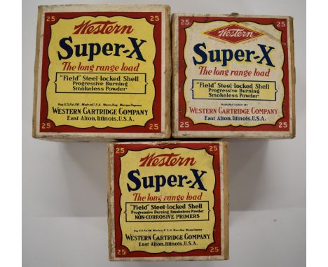 Seventy-five Western Cartrige Company of East Alton Illinois USA Super-X The Long Range Load 12, 16 and 20 bore shotgun cartr