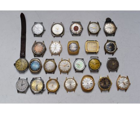 Twenty-four gentleman's wristwatches including Rotary, Lucerne, Newmark, Etienne, Nisus, Borea, Codosa, Services, Hanowa etc.