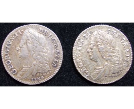 United Kingdom Sixpence George II. 1745. LIMA. (SC 3710) F. 1757. Very Fine. (2).