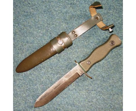 West Germany Army fighting knife, with sheath.